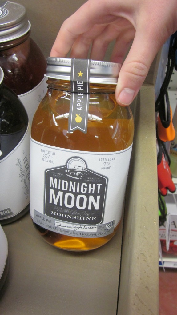 Can you believe that you can buy this stuff at a convenience store?  Apple pie moonshine!