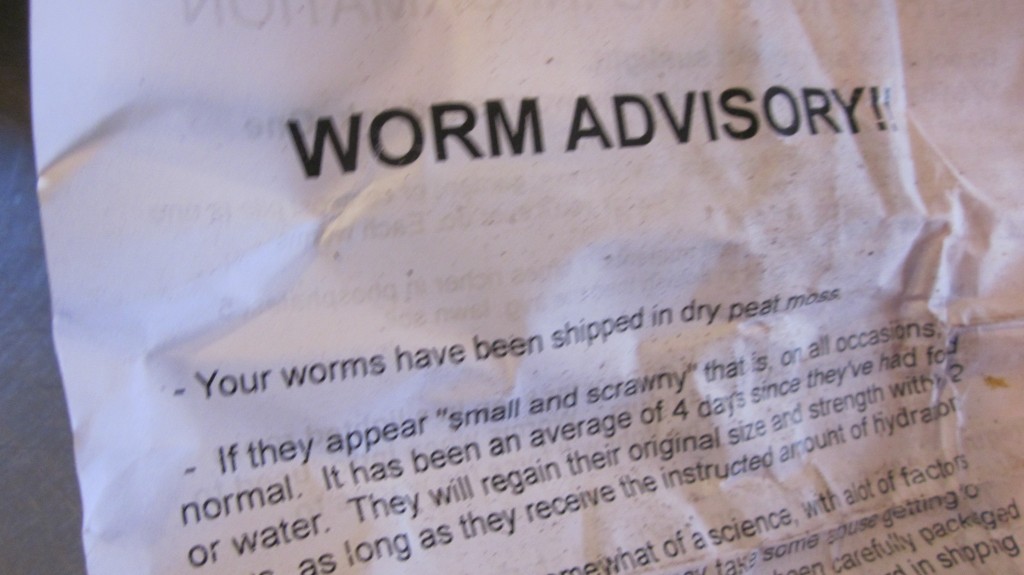 There were a few instructions to read, included with the shipment of worms.  