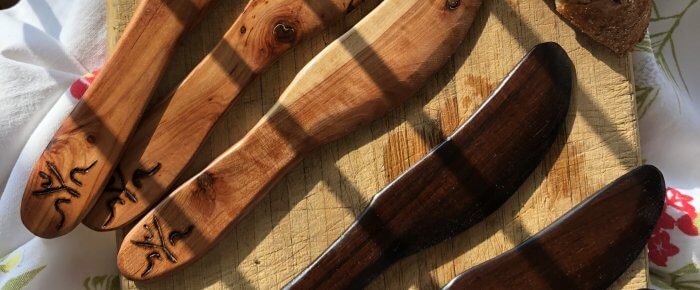 Something new from Dad’s shop: handmade Colonial butter knives