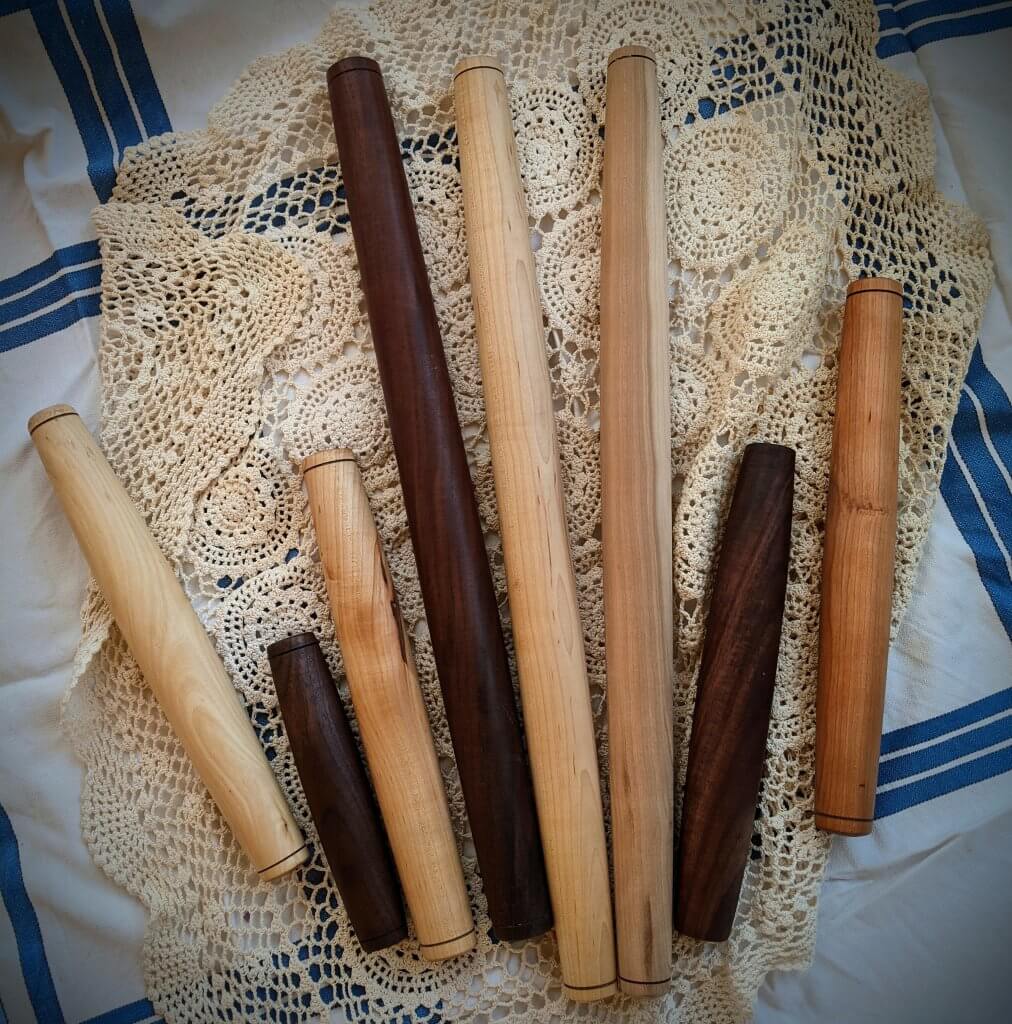 various French rolling pins