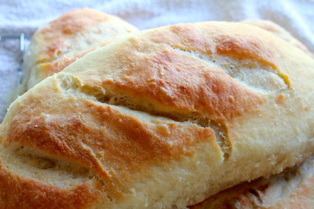 This is a new recipe: bleu cheese bread, with a buttery crust.