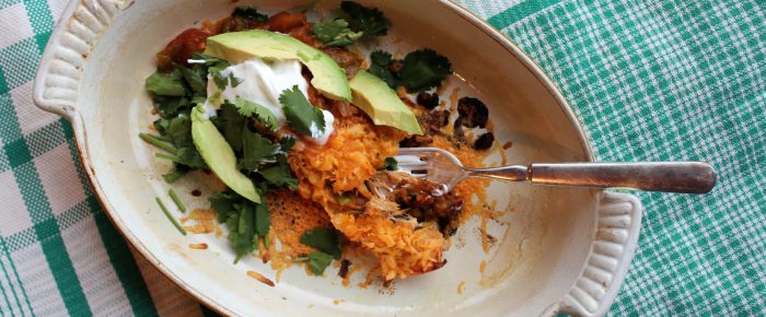 It’s a twofer: Chicken Enchiladas for Company + dry enchilada sauce mix!