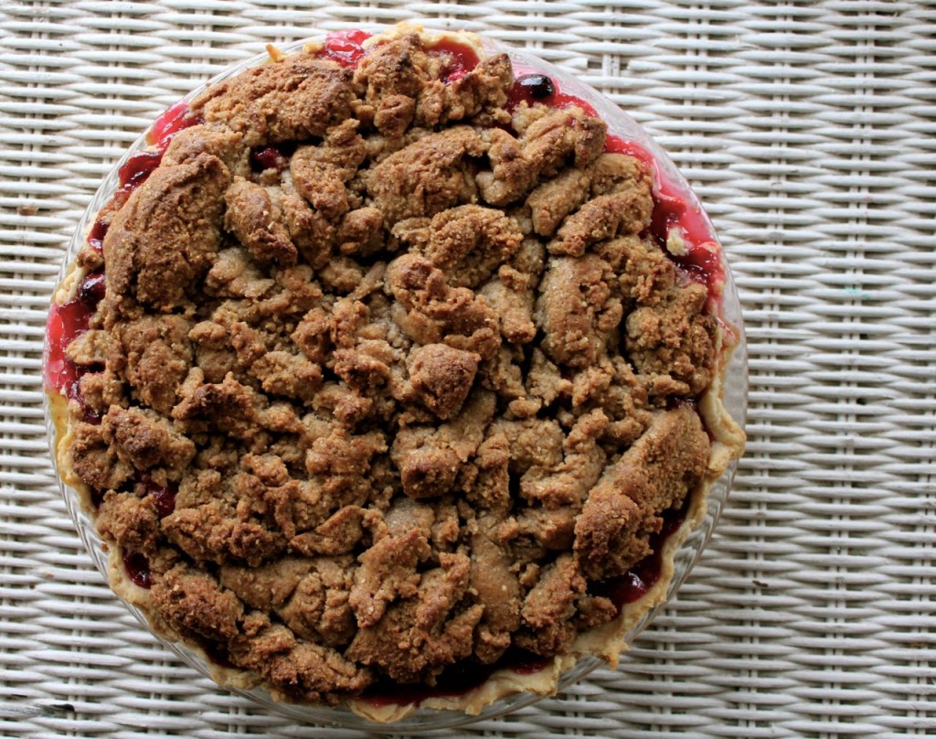This is the pie that I was wanting to make: Crumbled Pecan Cranberry Pie.
