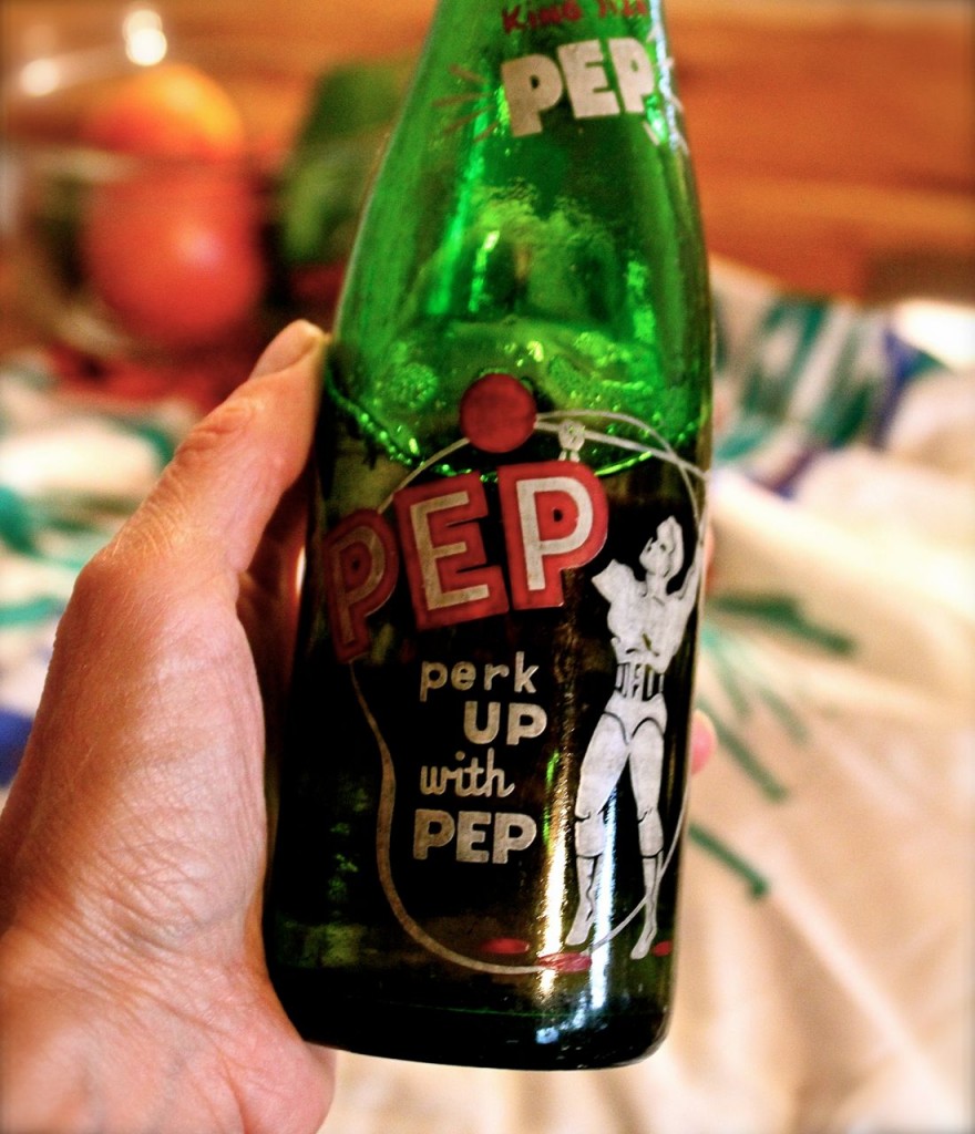 The graphics on these old soda pop bottles couldn't be cuter!