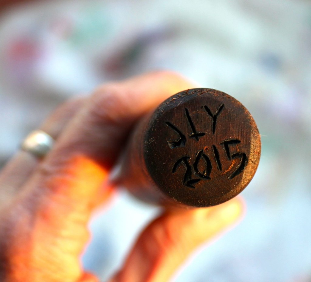 Of course every rolling pin is signed and dated on the end.
