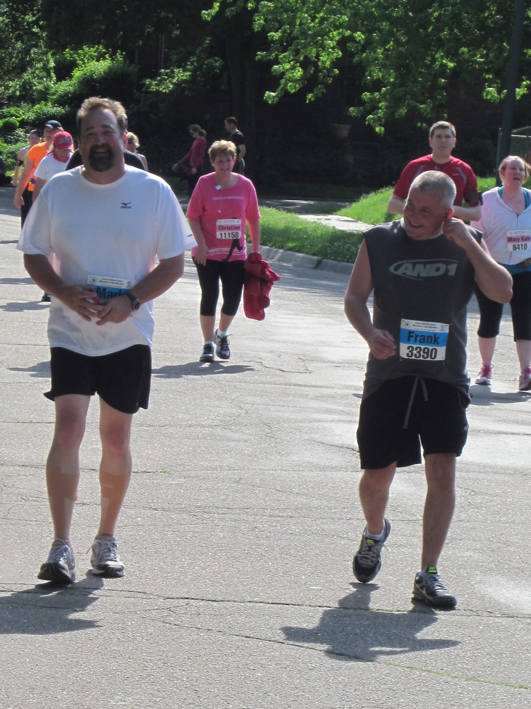 Here is my brother Mark and a friend running the Lincoln Half-Marathon.