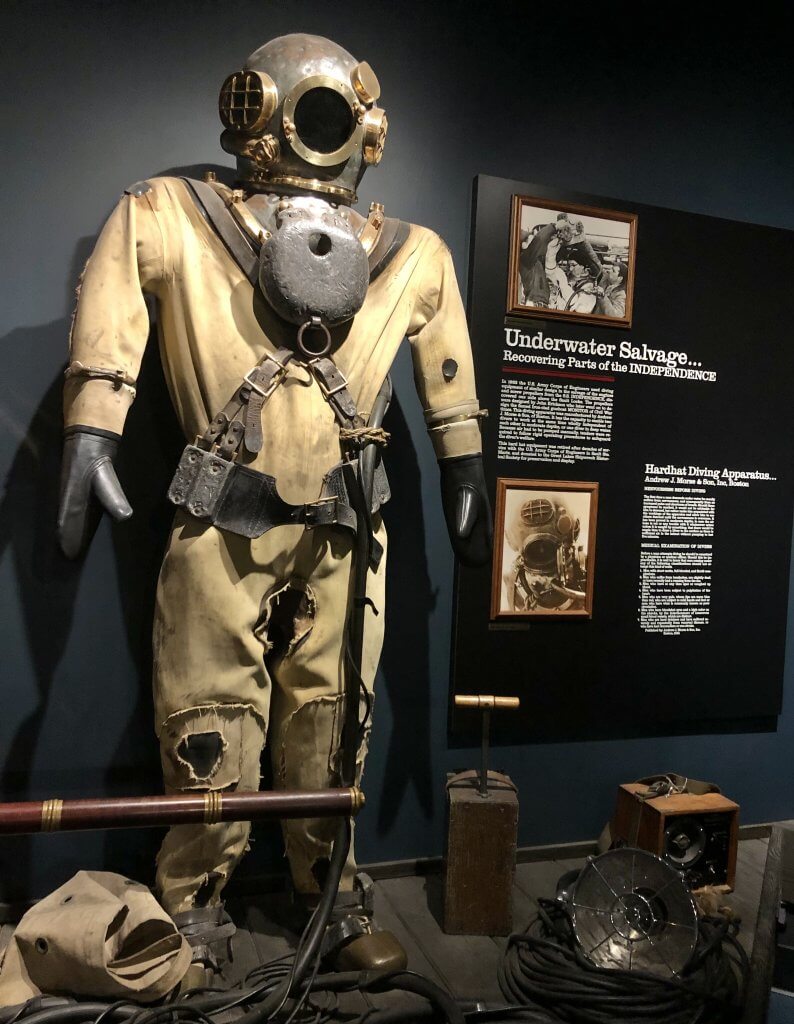 old time diving suit