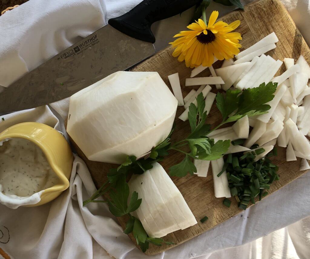 turnip salad fixins