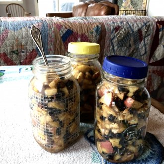 three jars of aronia berry chutney