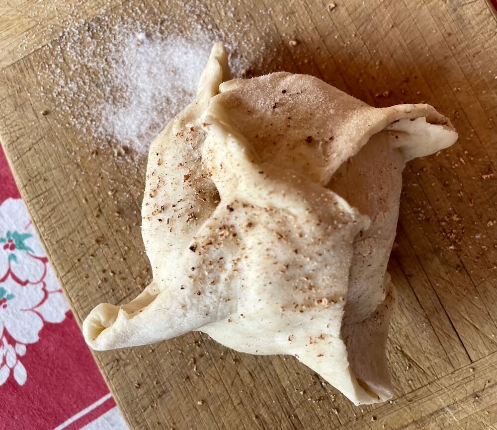 apple dumpling wrapped up in pastry