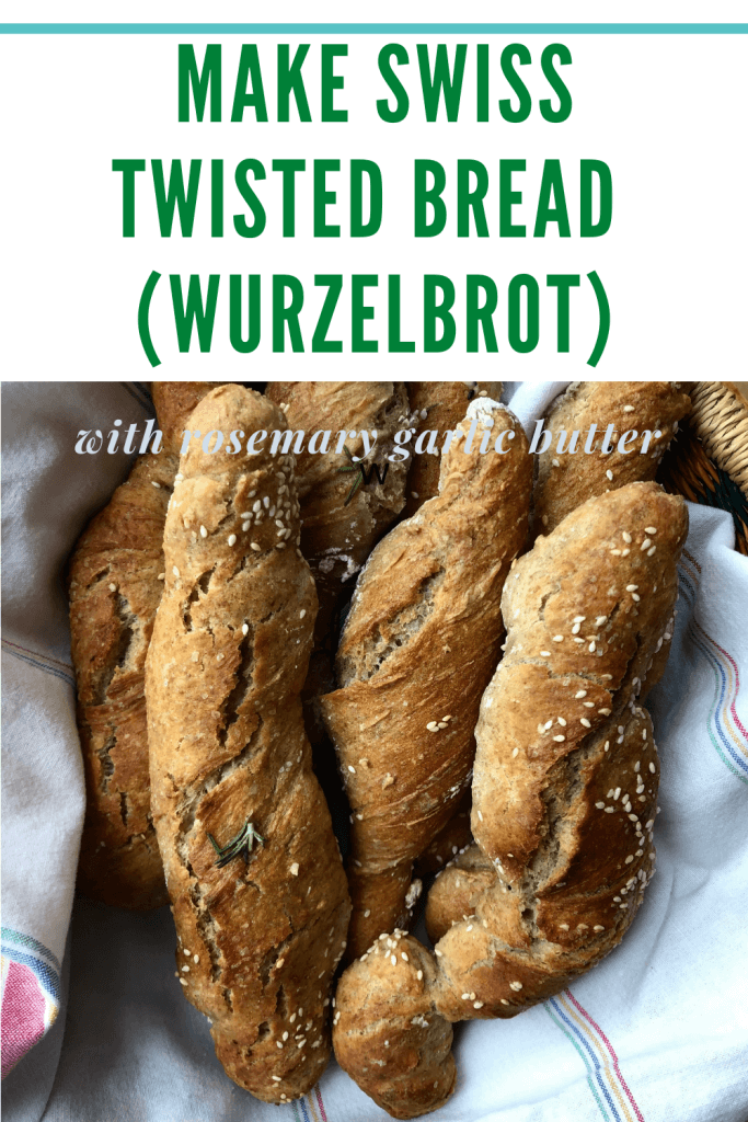Swiss Twisted Bread (Wurzelbrod) in white cloth #Wurzelbrot #makebread #bucketdough #artisanbread #quickartisanbread