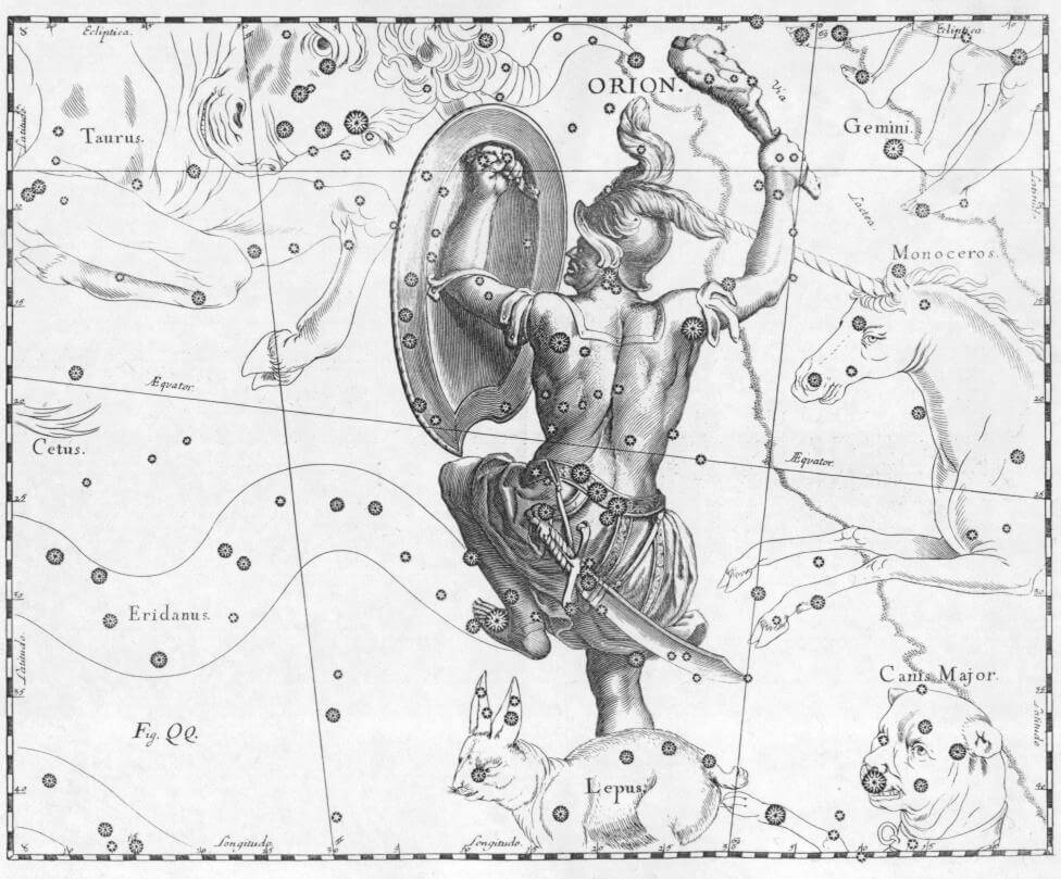 graphic of the constellation Orion