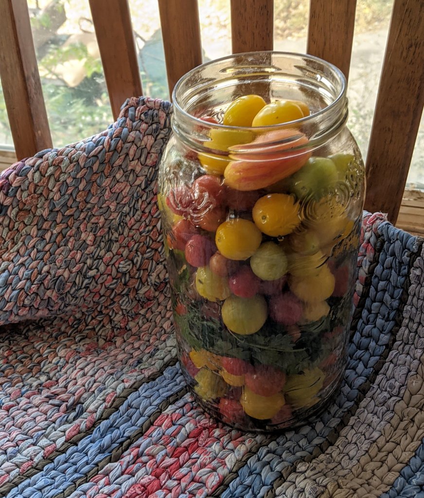 jar of cherry tomatoes