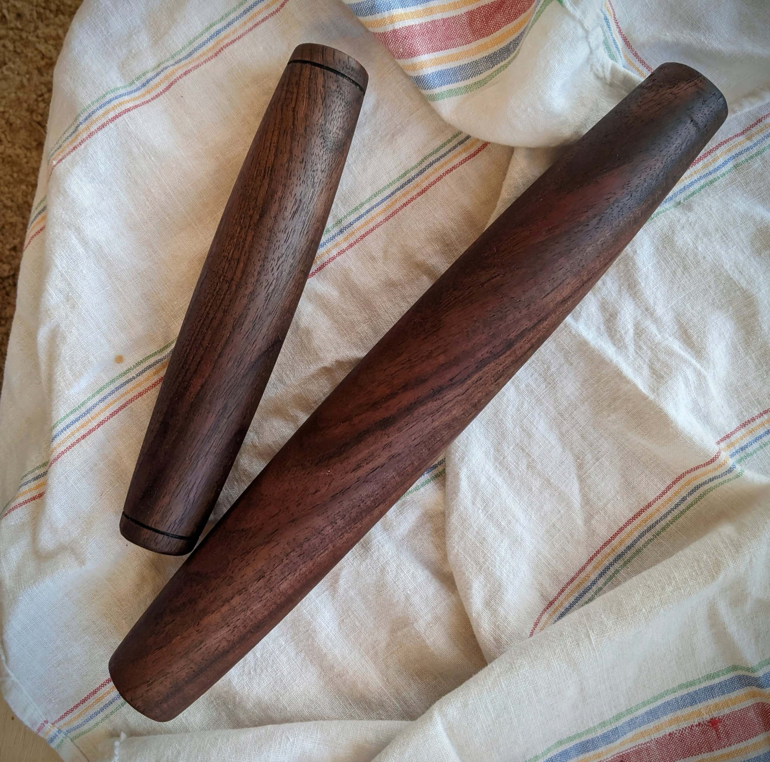 "Mommy and Me" French Rolling pin set in Walnut