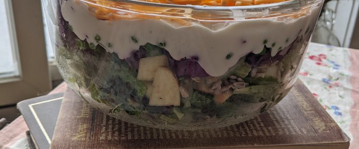 Layered Green Vintage Salad for Winners!