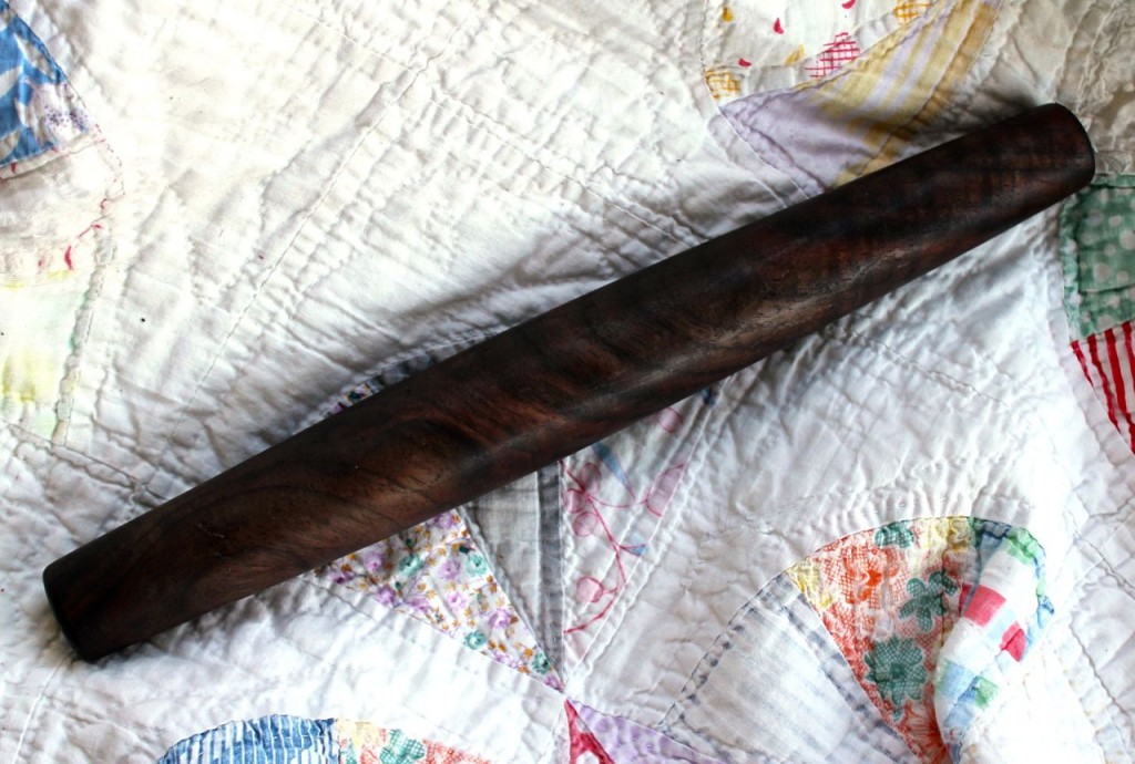 This bitty French Rolling Pin is made out well-aged walnut!